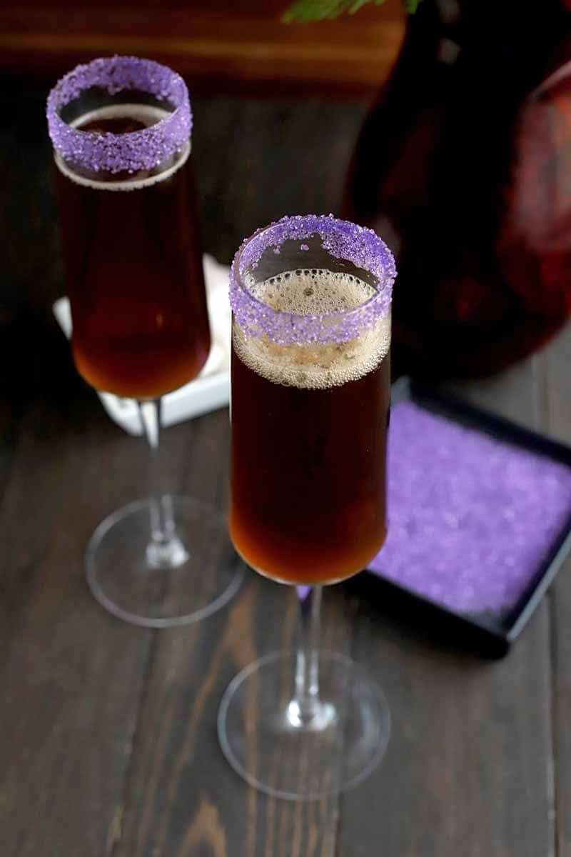 sugar plum champagne cocktail