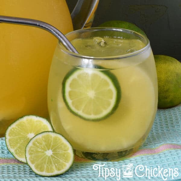 pineapple lime champagne cocktail