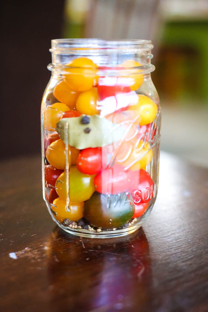 Easy Quick Pickled Cherry Tomatoes Youll Want To Put In Everything