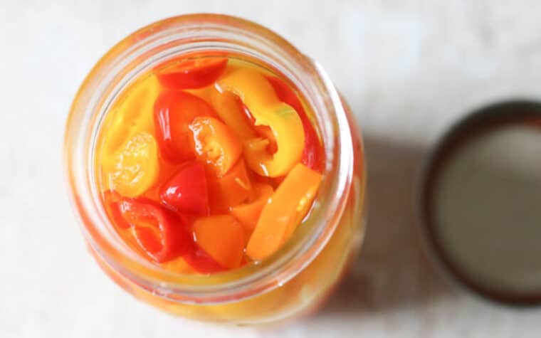 Quick Pickled Sweet Peppers You'll Snack On All Day