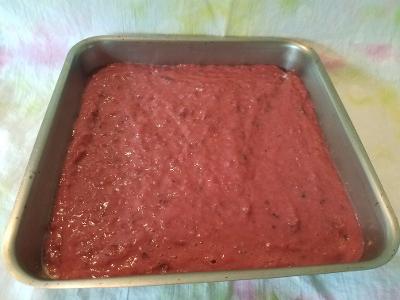 pureed grape hull cake without the topping