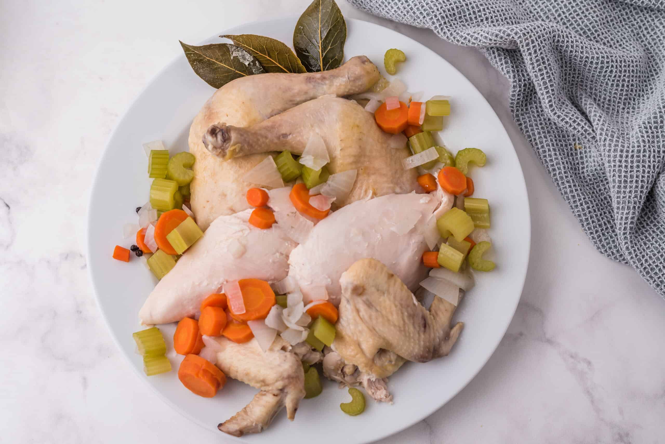 Boiled Chicken To Eat Now & Broth For Later - Southern Eats & Goodies