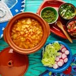 Bowl of pozole rojo