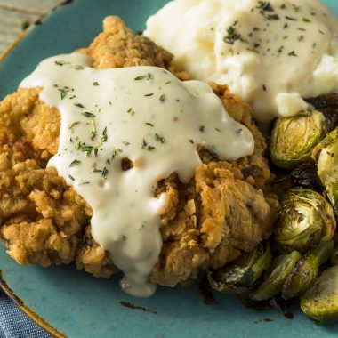 southern chicken fried steak with gravy