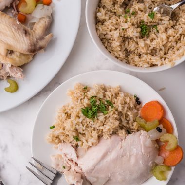 boiled chicken and rice