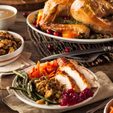 food per a Traditional Southern Thanksgiving Dinner Menu