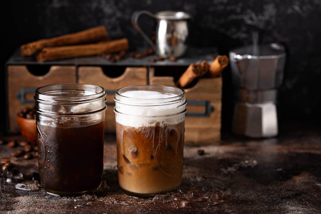 cold brew coffee with cold foam
