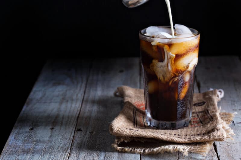 cold brew coffee with milk